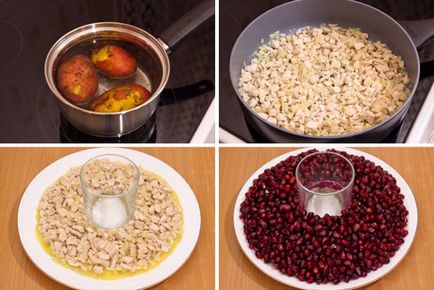Garnet karkötő saláta - a klasszikus recept marha és csirke, lépésről lépésre fotók és videók (karkötő) Garnet karkötő saláta - a klasszikus recept marha és csirke, lépésről lépésre fotók és videók