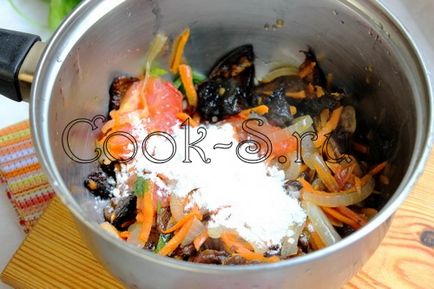 Гриби тушковані з овочами - покроковий рецепт з фото, різний