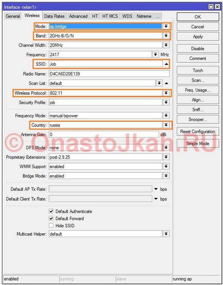 Instrucțiuni de configurare Wifi pentru routerul mikrotik