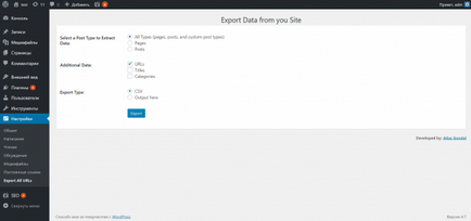 Hogyan export az összes url wordpress oldalon egy fájlba (wordpress) Hogyan export az összes url wordpress oldalon egy fájlba