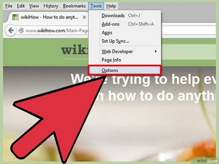 Modificarea paginii de start într-un browser