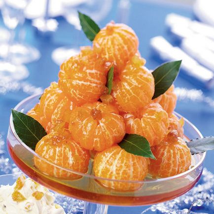 Cât de frumoasă și originală a servi tangerinele la masa de Anul Nou