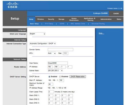 Cum se configurează routerul cisco linksys e1200