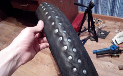 Як зробити шиповану гуму на велосипед своїми руками