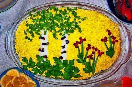 Cum să decorezi o salată de mimosa, ls
