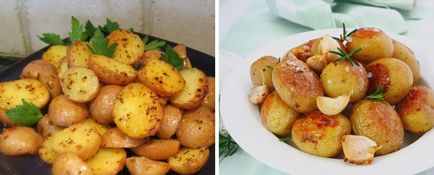 Cartofii în cuptor într-un mod rustic - pas cu pas rețete de gătit cu o fotografie