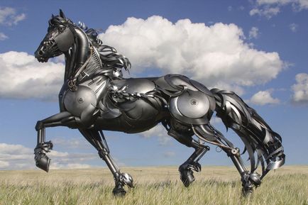 Коні з металу - скульптури знаменитого майстра Джона Лопеса