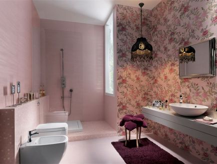 Design frumos de faianță în baie