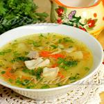 Курячий суп з рисом і овочами