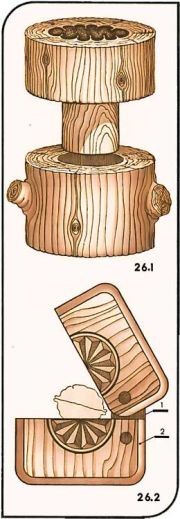 Articole de bucătărie de uz casnic din lemn pentru mâini - mortar pentru nuci