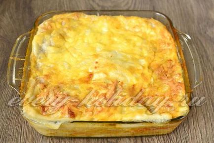 Lasagna din pâine pita cu carne tocată, rețetă cu fotografie acasă