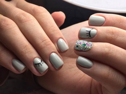 Манікюр з сірим лаком (40 фото) ідеї для дизайну нігтів гель-лаком темного і світло-сірого кольору