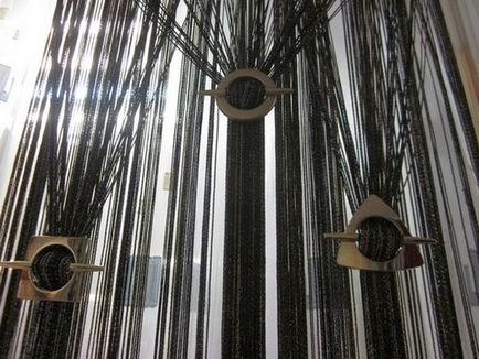 Cotton függöny fotó kötél, hogyan díszítik a függönyöket kezét a mester osztály, igazi mágnes