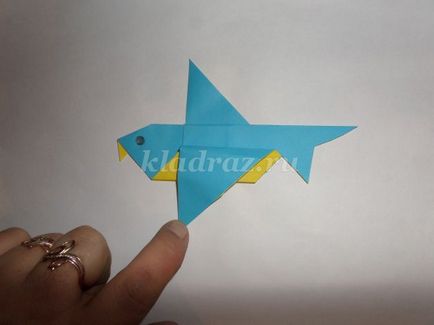 Tömeges téli rátét a gyermekek 5-6 éves origami technikával