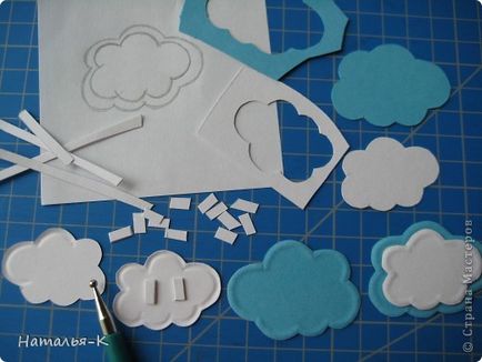 Volumetrikus felhők papír saját kezűleg