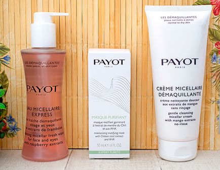 Letisztítása Payot micelláris krém micelláris víz, tisztító maszk, cserjések