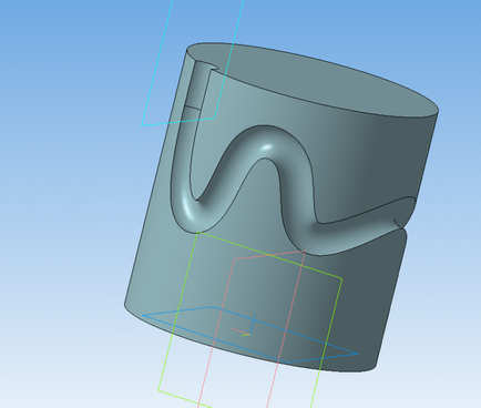 Építése a horony a hengert a söprés az iránytű-3d cad-Journal