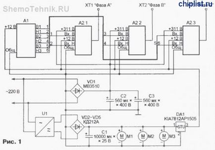 Converter egyfázisú feszültség háromfázisú