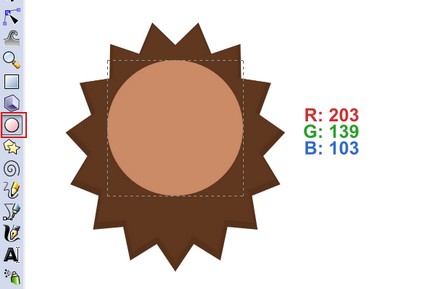 Rajz egy sündisznó az Inkscape