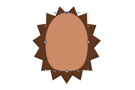 Rajz egy sündisznó az Inkscape
