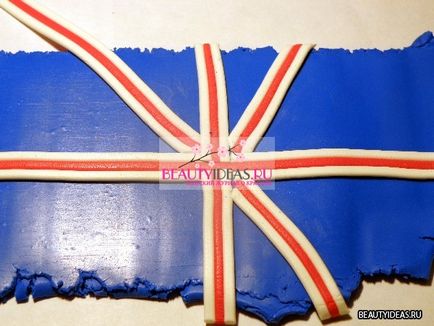 Сережки з полімерної глини - прапор Великої Британії