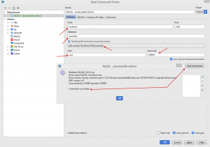 Creați baza de date mysql și conectați-vă la ideea intellij