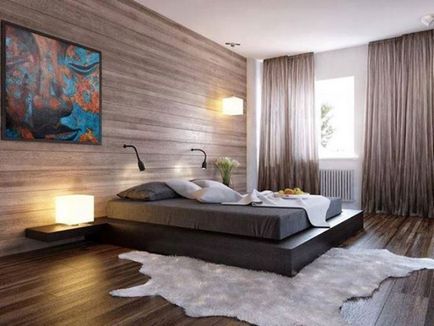 Dormitor în stil ecologic cu fotografie
