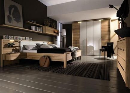 Dormitor în stil ecologic cu fotografie