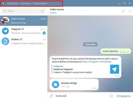 Modalități de rusificare a telegramelor pe telefon, pe computer și pe dispozitivele Android