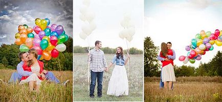 Весільна фотосесія з повітряними кулями - ідеї проведення та фото