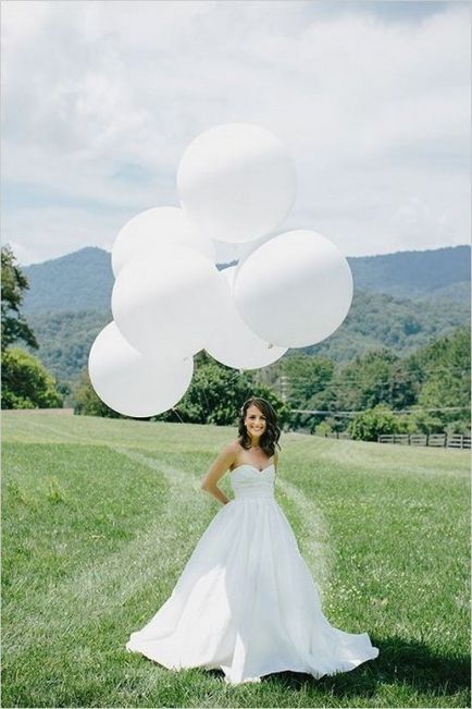 Fotografia de nunta cu baloane