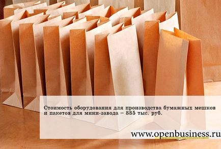 Свій бізнес з виробництва паперових мішків та пакетів