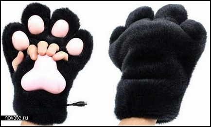 Теплі лапки - warmer cat paw gloves від компанії thanko