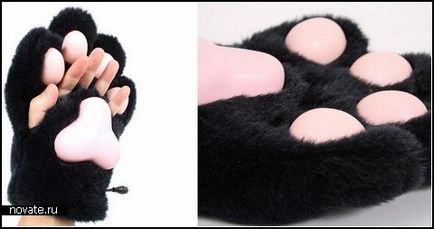 Теплі лапки - warmer cat paw gloves від компанії thanko