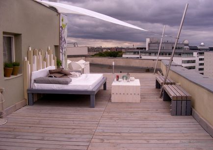 Designul terasei de acoperis al acoperișului de vară, design