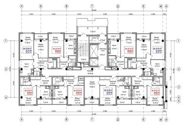 Planul tehnic al casei din districtul Kashira și Kashira