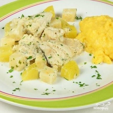 Cod burgonyával - lépésről lépésre recept fotók