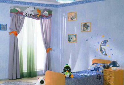 Tulul în interiorul unei camere de copil a unui băiat sau a unei fete (foto)