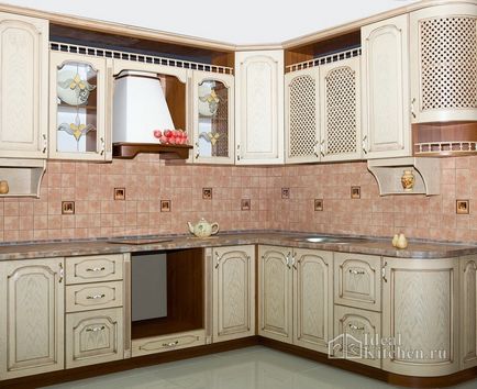 Кутові кухні в стилі класика - ідеї і фото гарнітурів