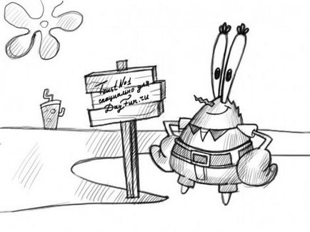 Festés órák - hogyan kell felhívni a ceruzát Krabs szakaszában (döntetlen) Festés órák - hogyan kell felhívni a ceruzát Krabs szakaszaiban