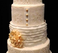 Вантажний весільний торт з мережива солодка вишуканість в декорі з рубрики весілля в вінтажному