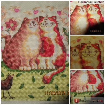 Вишивання aliexpress 14ct white pattern yellow cloth small cotton cross stitch set two lover cats