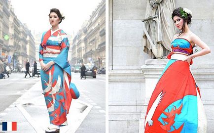 Mirele japoneze transformă kimonosul tradițional în rochii de mireasă șocante, umkra