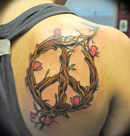 Jelentés tetoválás béke jele, a művészet tetoválás! Tattoo fotók, tetoválás Kiev