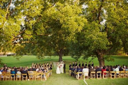 15. Ötletek esküvő egy fa alatt