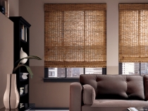 Бамбукові штори на вікна і дверний отвір, рулонні і римські штори з бамбука