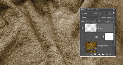 Efectul textului asupra țesutului răzuit cu ajutorul unui filtru în Photoshop