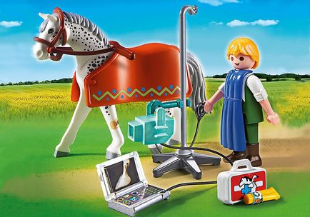 Ігровий набір ветеринарна клініка - конячка з рентгенівським апаратом від playmobil, 5533pm -