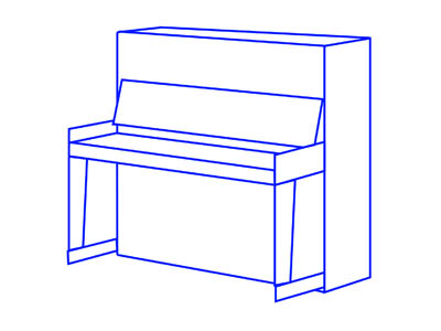 Як намалювати піаніно олівцем (намалювати піаніно поетапно) - маленька письменниця