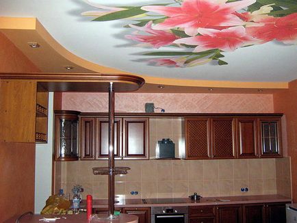 Ce este plafonul de făcut în bucătărie (59 fotografii), ce mai bine să faceți, cum să alegeți imaginea de fundal cu dvs.